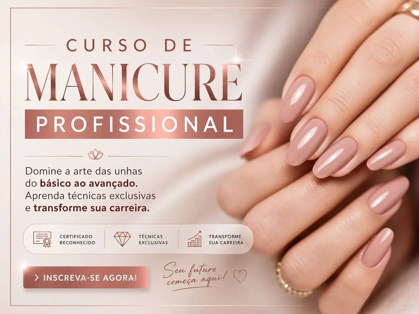 Atendimento profissional de manicure